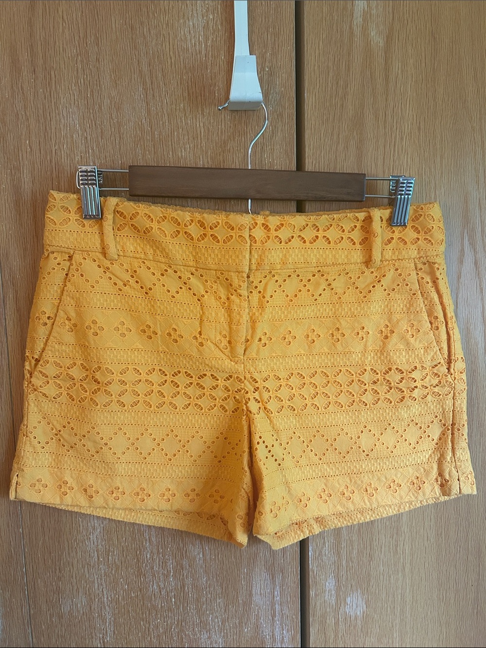 🦋 LOFT Gold Embroidered Eyelet Cotton Shorts